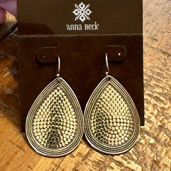 Anna Beck Two-Tone Teardrop Earrings - Picture 5 of 7
